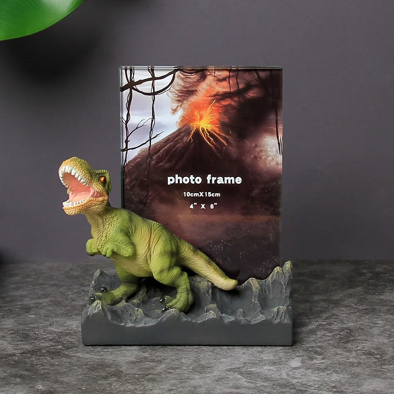 Resin Jurassic Ancient Dinosaur Photo Frame 6-Inch Photo Washing Modern Simple Cute Table Decoration Frame