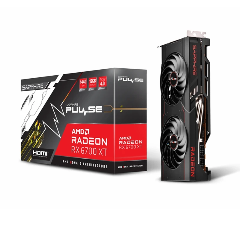 rx 6700xt SAPPHIRE PULSE AMD Radeon RX 6700 XT Graphics Card Dual-X 12GB  GPU 6600xt 6800xt Video Card