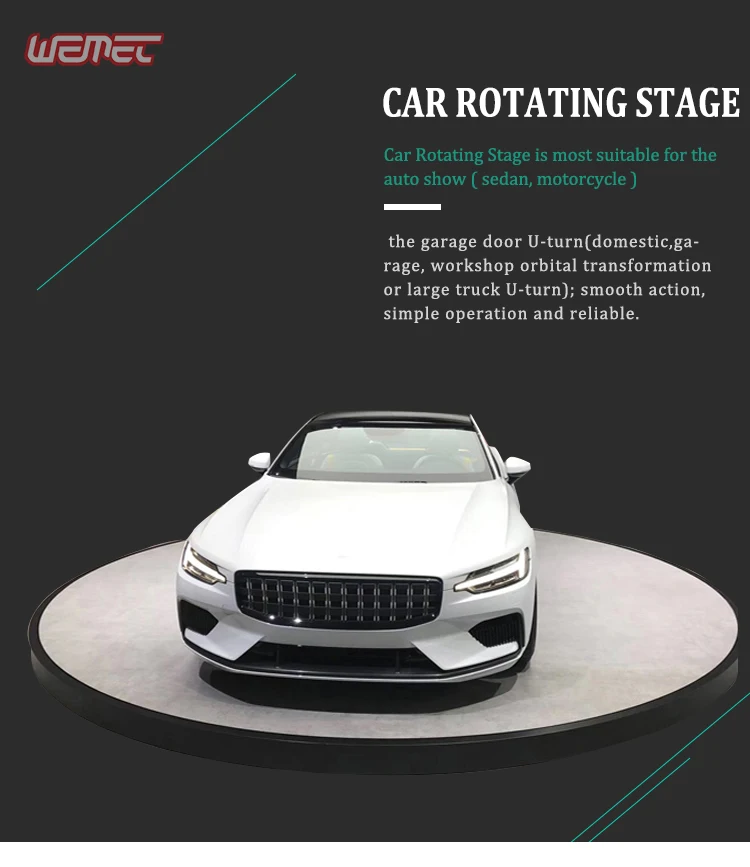 Wemet портативный 5 м 3 тонный автомобильный выставочный вращающийся стояночный поворотный стол