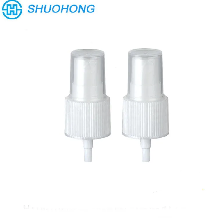 16 410 Sprayer Plastic Ribbed Smooth Atomizing White Black 18mm Fine Mist Sprayer