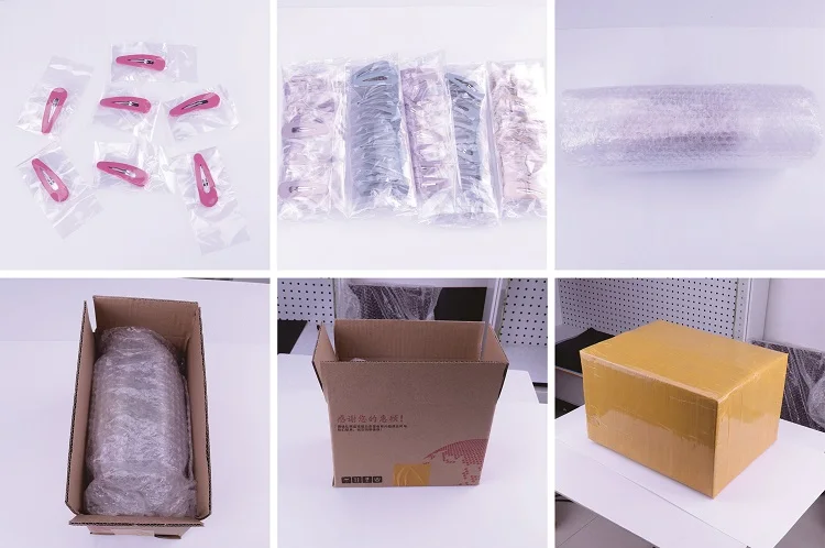 HC538D Trendy Vintage Design French Crochet Hair Clips Autumn Brown Sweet Bow Knot Wool Metal 2-piece Packed Hairgrips For Women