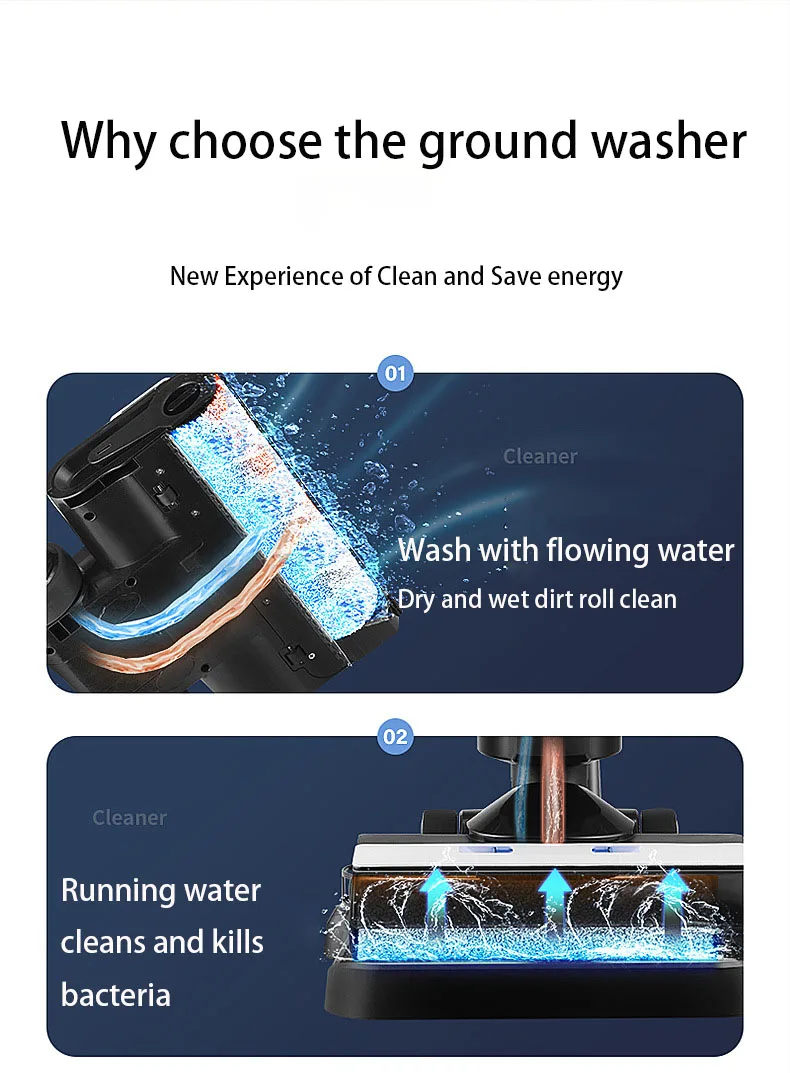 Hot Sale Automatic Modern Wet and Dry Vacuum Cleaner Cordless Vacuum Cleaner v upright floor washer