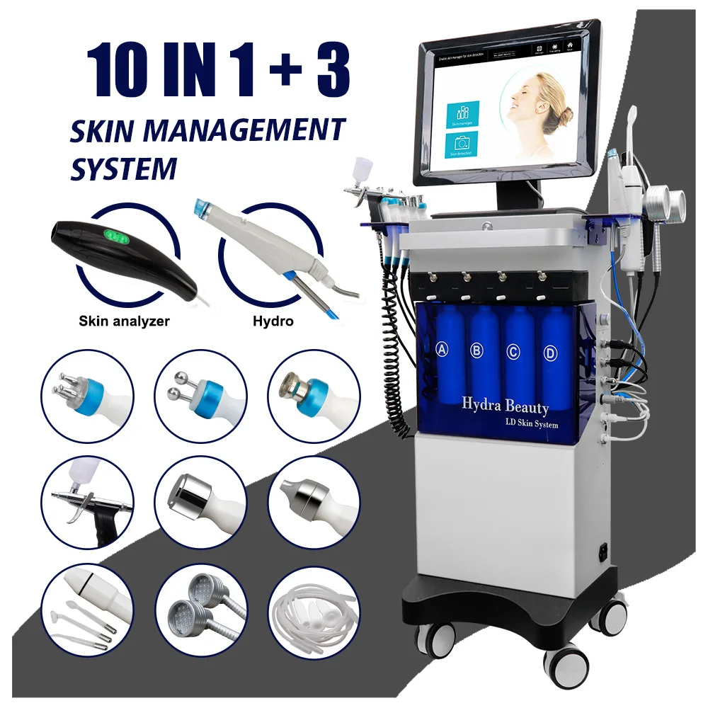2023 10 in 1 visible facial machine with skin analyzer hydra beauty skin system  hydrodermabrasion facial machine