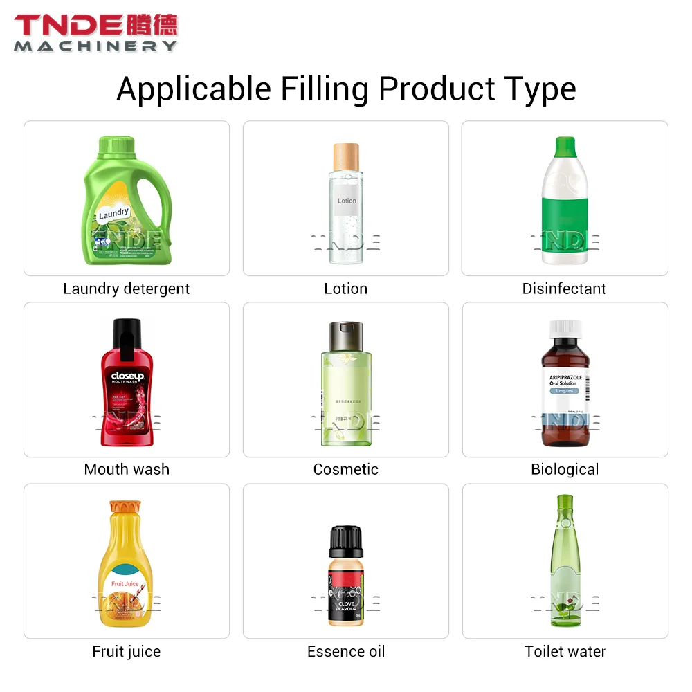 Automatic Four-head Glass Plastic Bottle Liquid Water Filling Machine Palm Fruit Oil Filling Capping Production Line