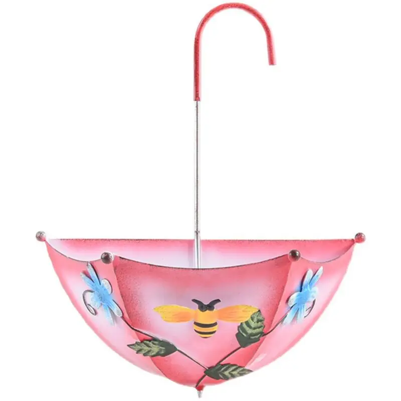 Garden home decoration colorful flower pots custom indoor outdoor iron umbrella flower pot decoration