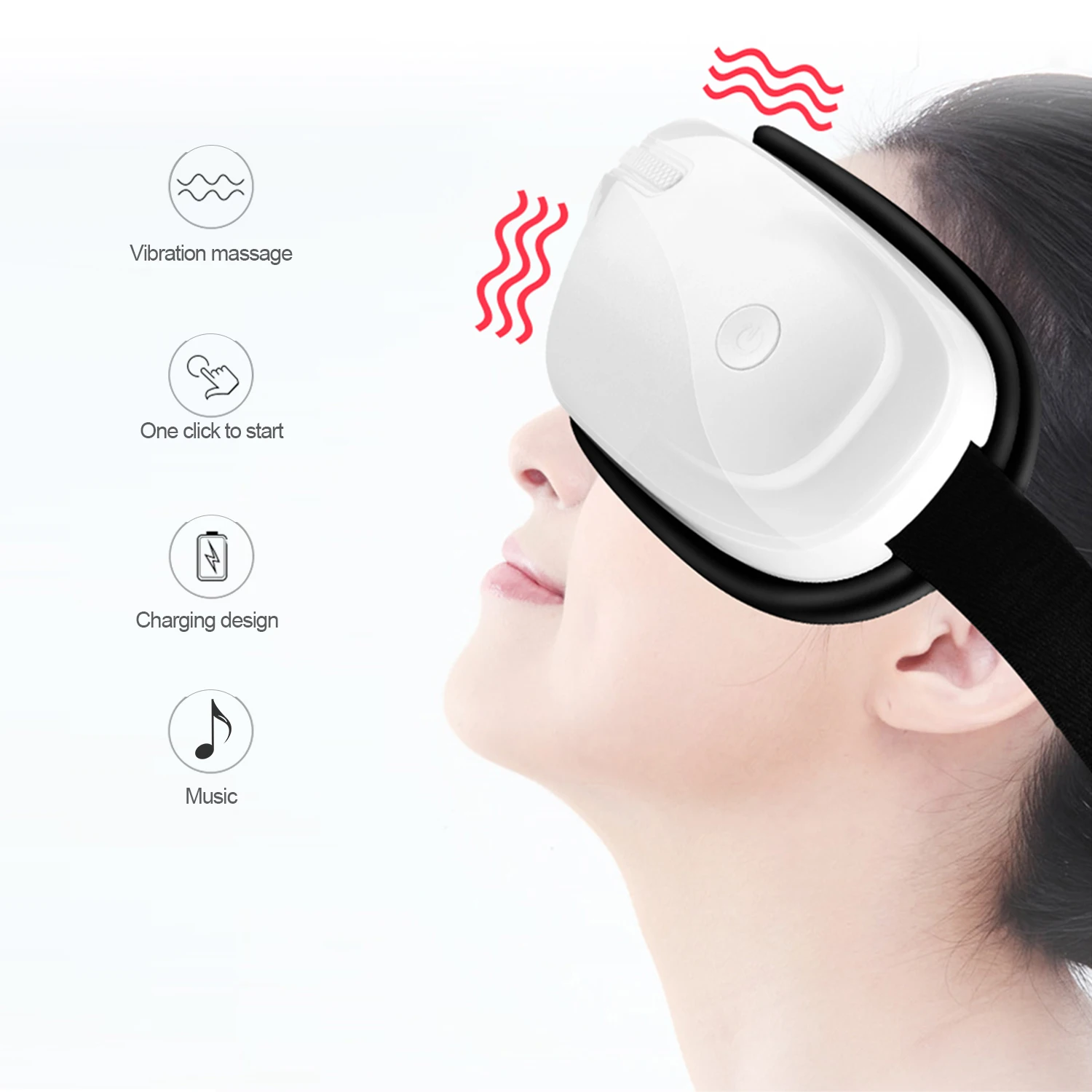 Relieve Stress Intelligent Vibrating Electric Smart Under Eye Care Massager With Heat Compression Eye Massager Equipment