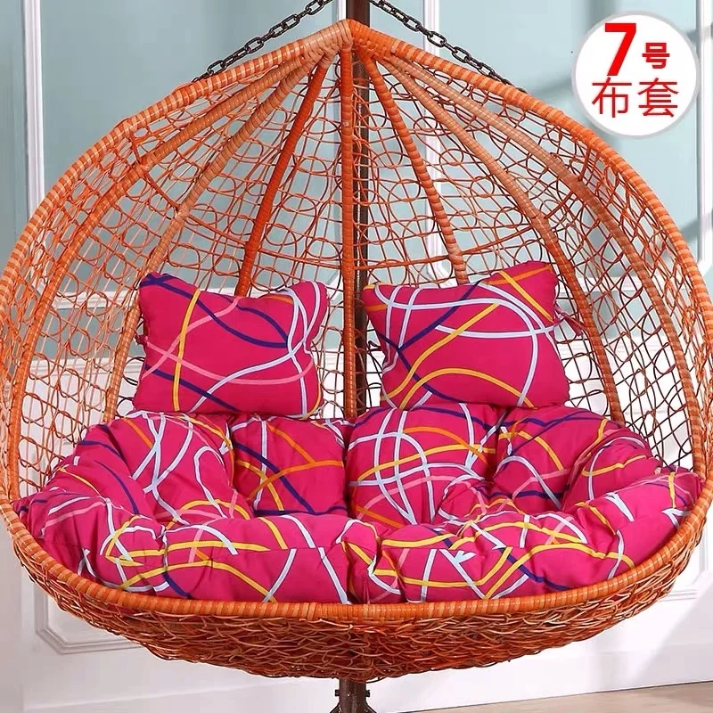 
swing chair big cushion with pillows double seater customized color and size 