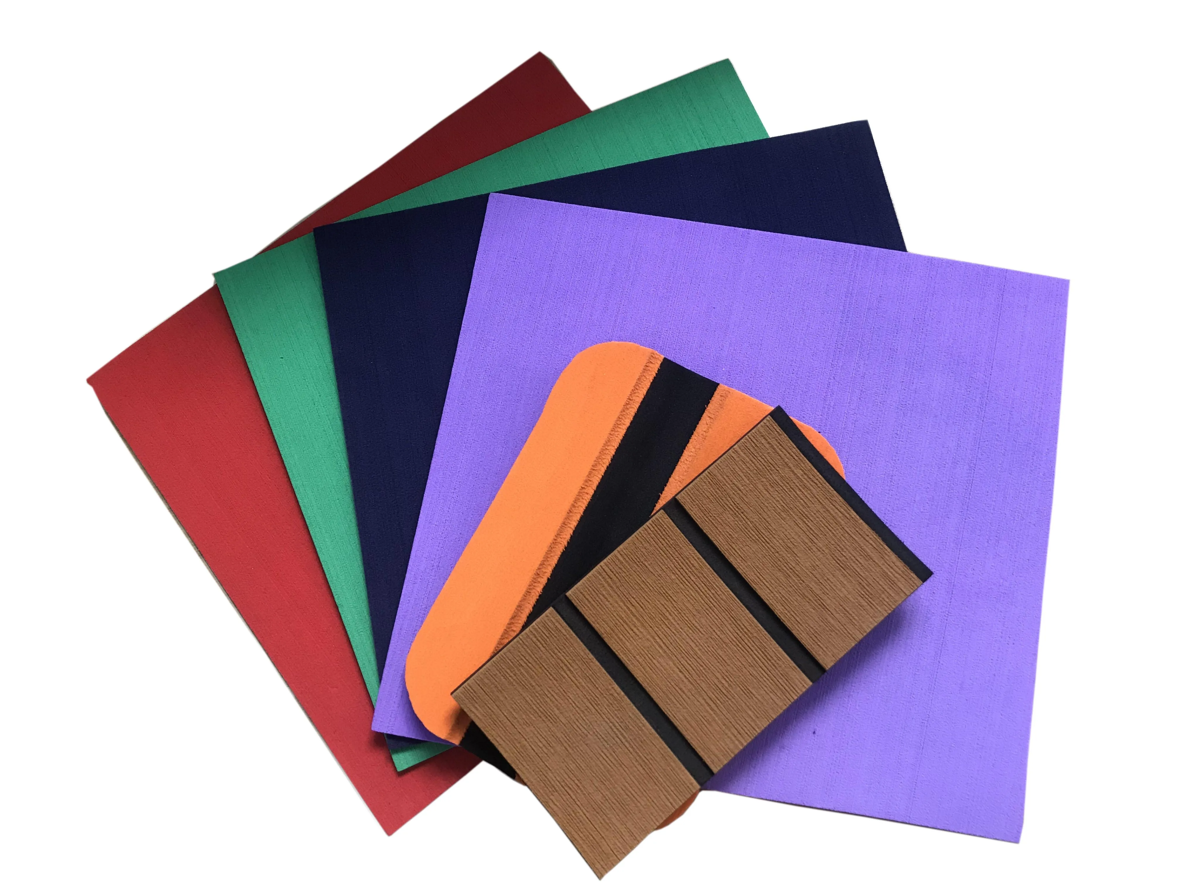 High quality factory price  EVA boat flooring EVA foam marine decking board brushed grooved teak UV resistant