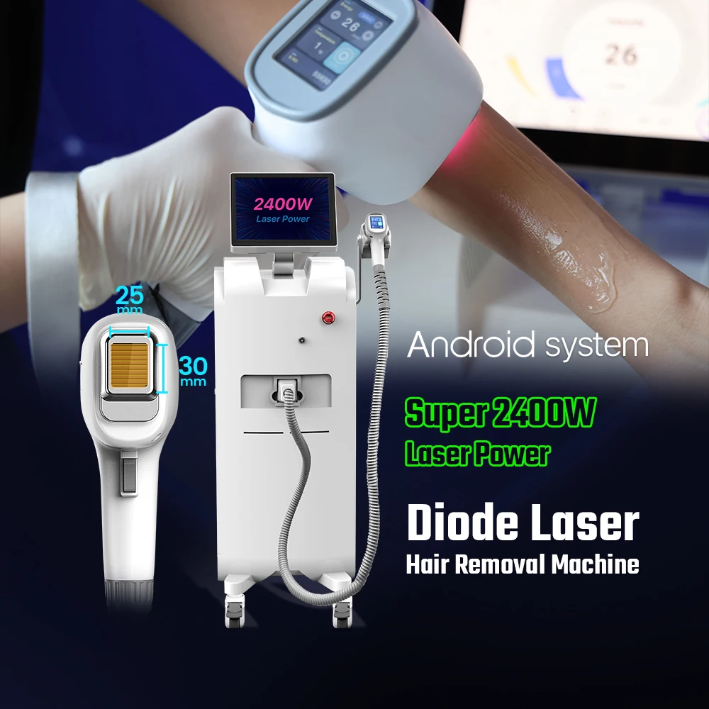 Super power 2400W 808nm diode laser hair removal machine price  3 in 1 free  oem logo