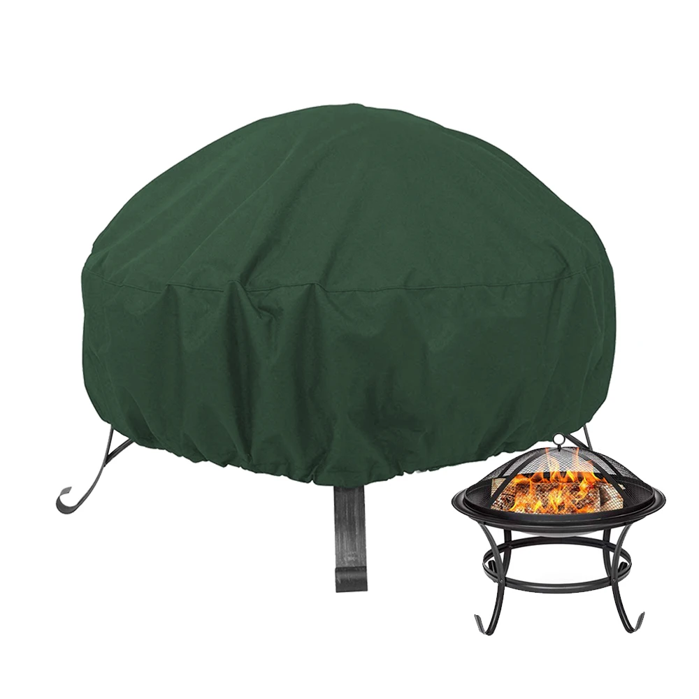 210D Oxford Outdoor Patio Chiminea Cover Waterproof Protective Chimney Fire Pit Heater Cover for Outdoor Garden Backyard Green