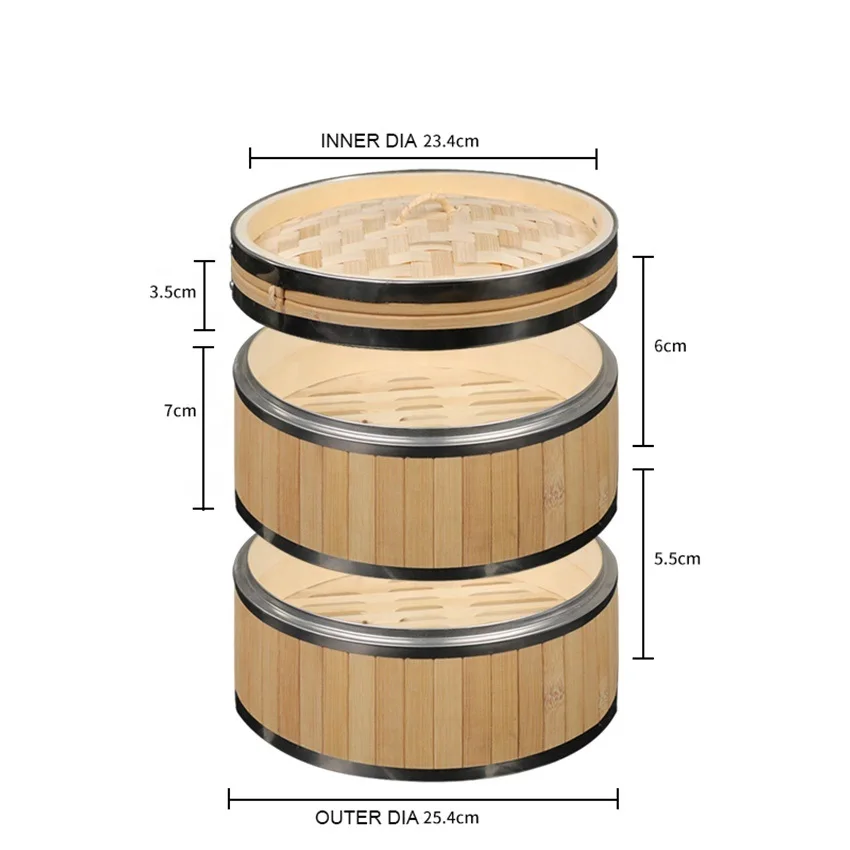 Wholesale Cheapest Chinese Bamboo Steamer 10 Inch Dim Sum Products Handmade Online