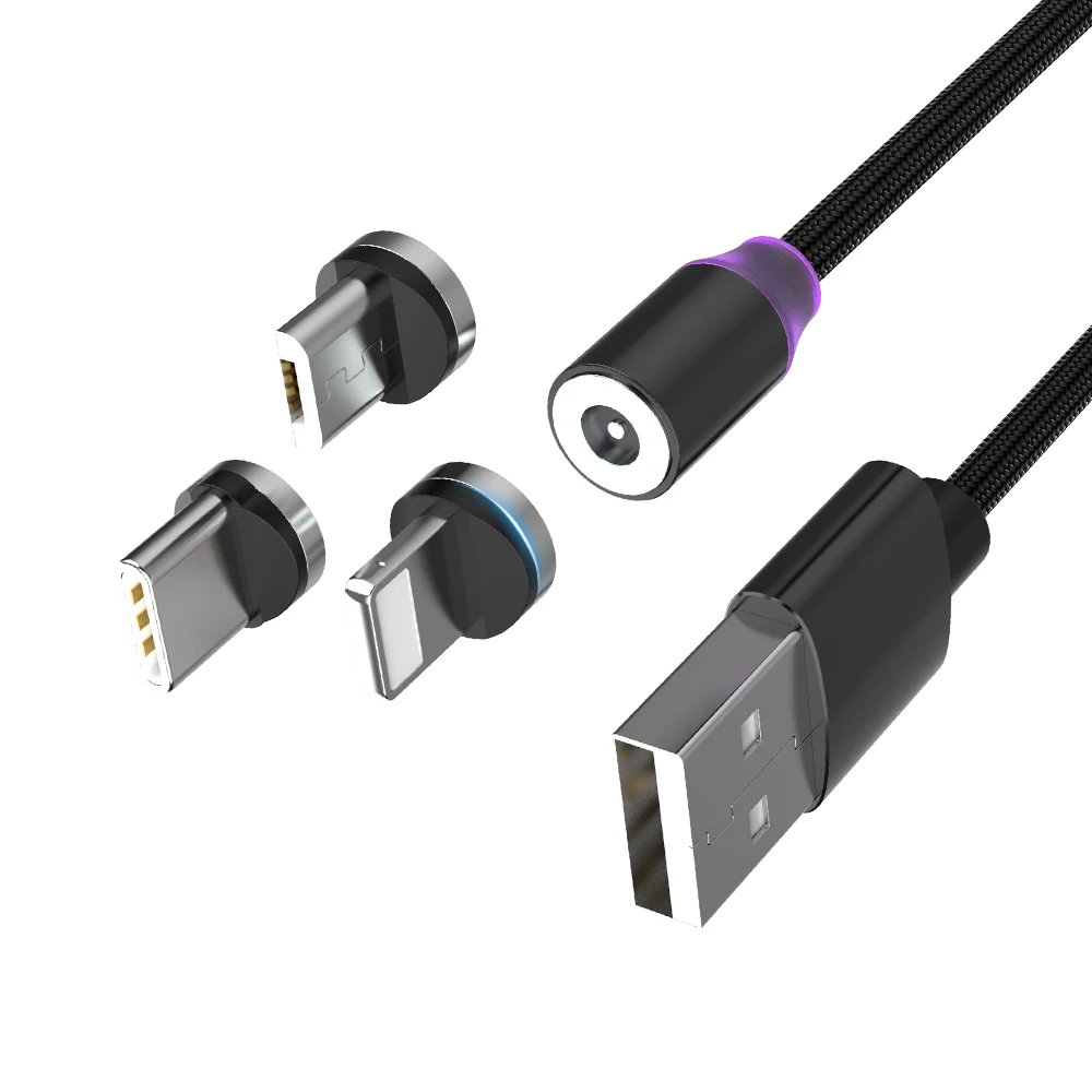 
China high quality magnetic data cable Android fast charging line New blind suction creative charging line 