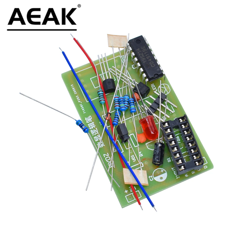 AEAK DIY LED pcb Digital Display LED Logic Pen Electronic Kit High and Low Level Test Circuit Soldering Practice Board Kit