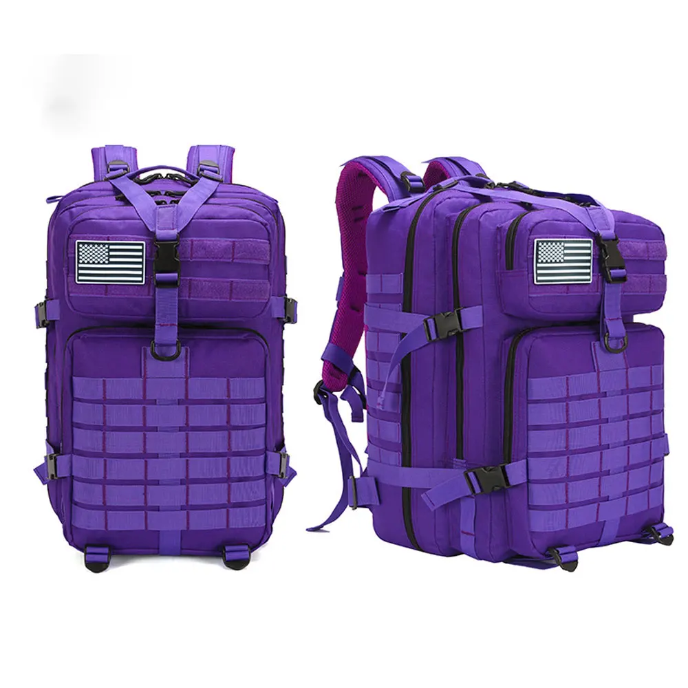 Mens Wholesale Custom 45L MOLLE System 3 Days Bag Out Bag Assault Hiking Backpack