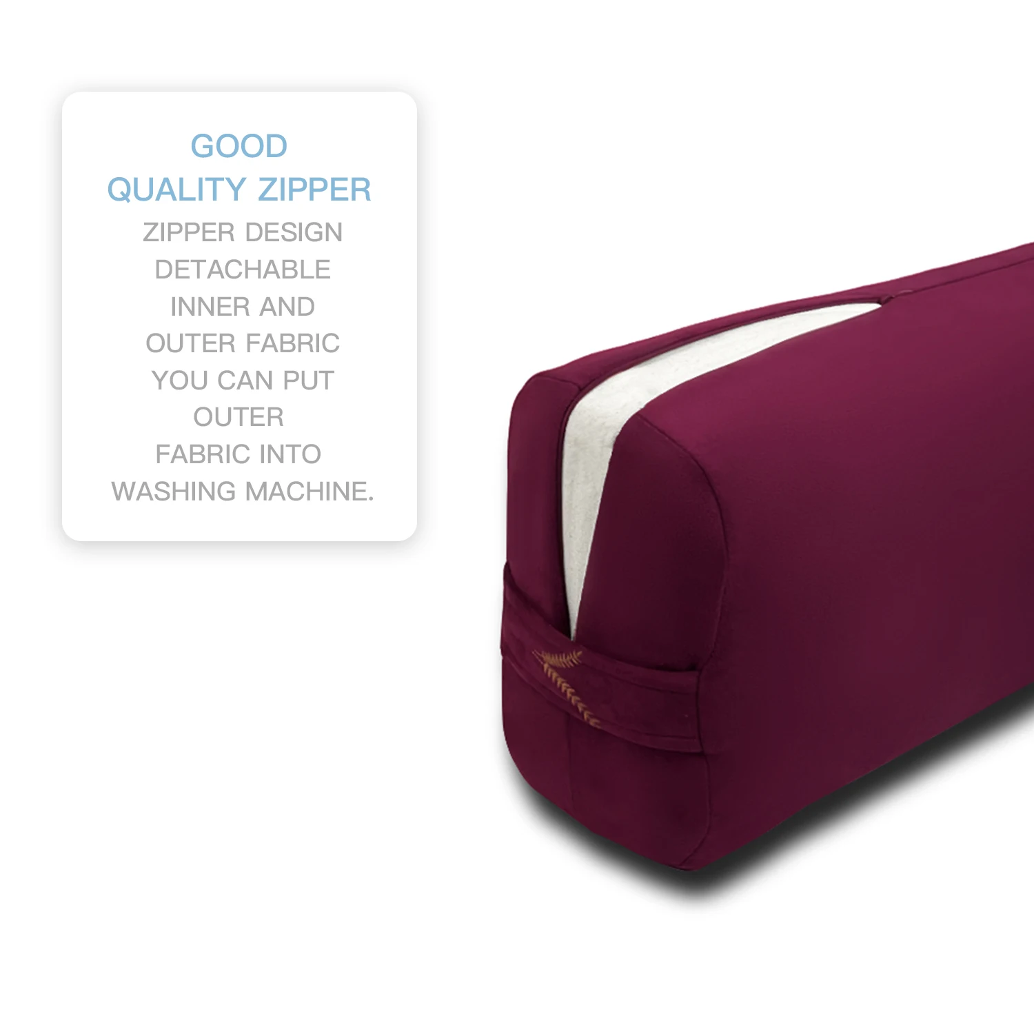 Eco Friendly Cotton Organic Yoga Bolster ECO Kapok Rectangle Large Yoga Pillow Bolster