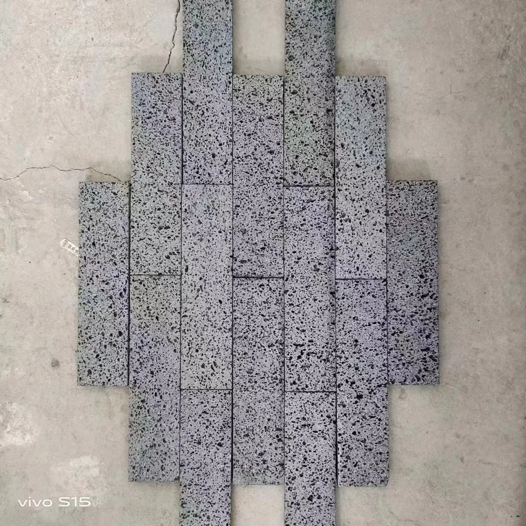 Volcanic lava stone rock tiles for outdoor flooring and wall