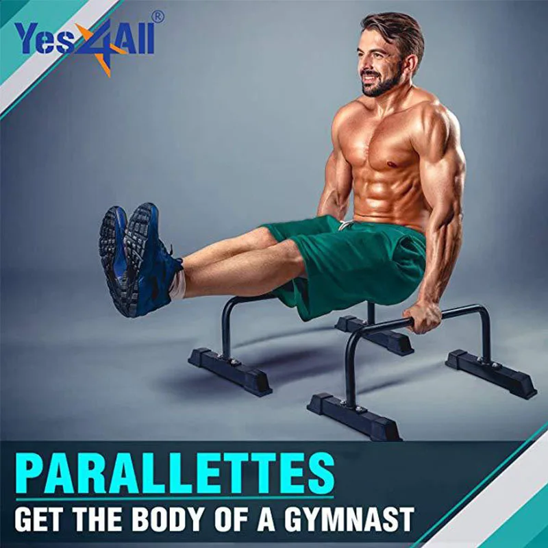 Gym strength training Parallette Equalizer Bar Stand Steel DIP Bar Push-up Bracket Chin up DIP Push up Parallel Bars