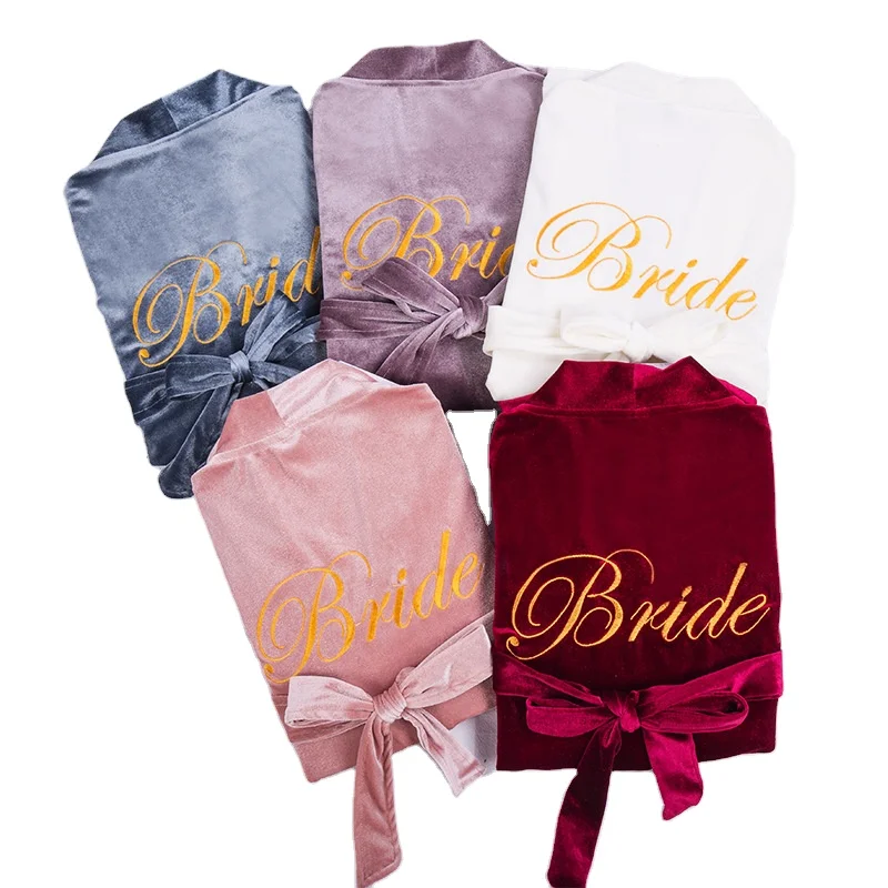 Wholesale Custom Ladies Luxury White Sleepwear Sexy Velvet Bath Robe For Woman
