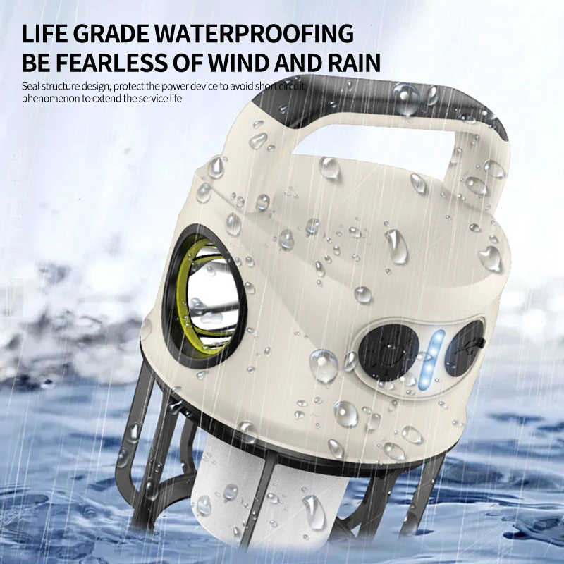 Waterproof Outdoor Type-C Rechargeable Emergency Power Bank Torch Light Handheld Camping Lantern LED Camping Light