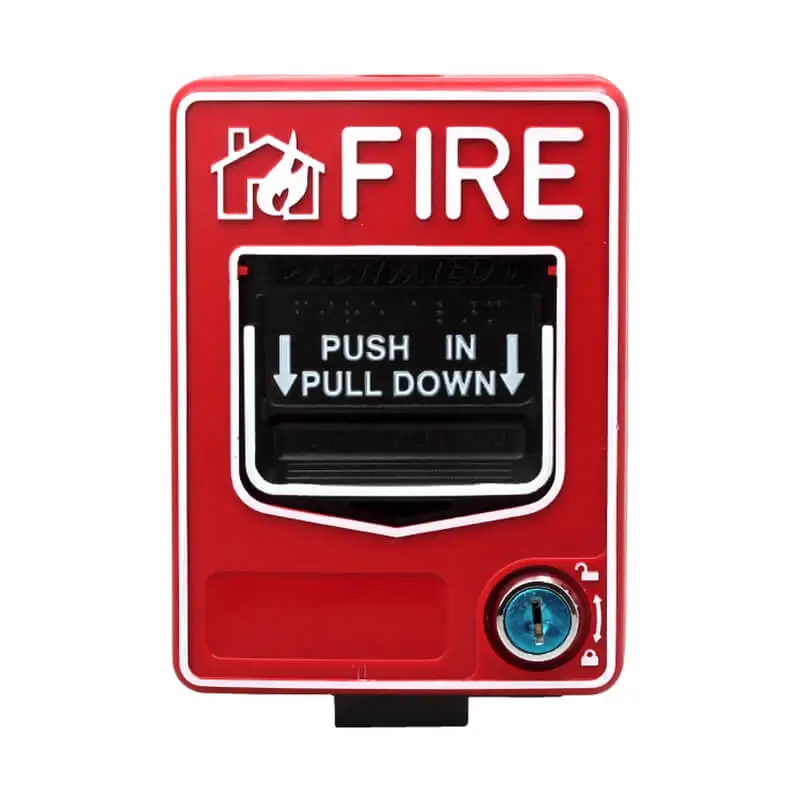Addressable Conventional Break Glass Manual Call Point,FIRE Alarm Switch, IP24 Rated, LED Indicator