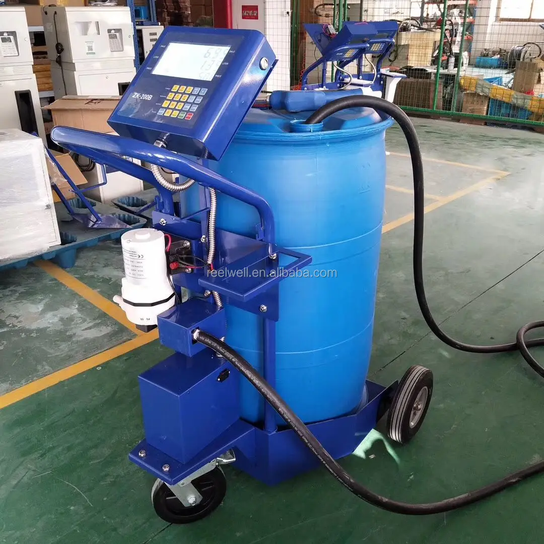 Fuel AdBlue mobile dispenser cart, Preset Adblue filling transfer pump