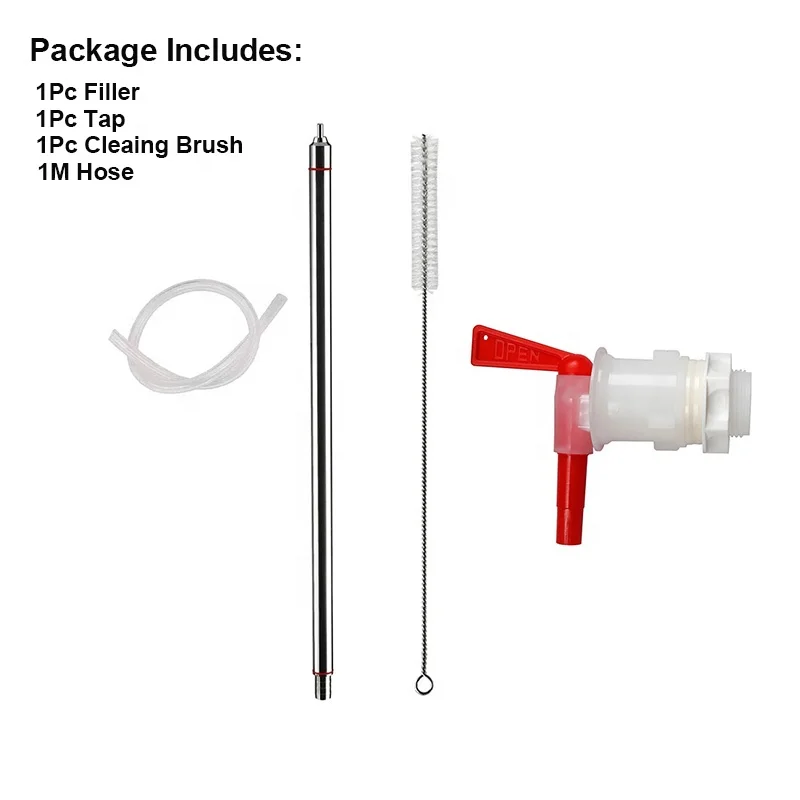 Craft Beer Bottle Filler Kit With Bottling Bucket Spigot & Brush Stainless Steel Wine Transfer Tools For Homebrew
