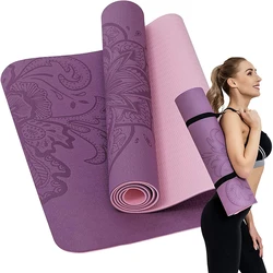 Cheap Price Wholesale 6mm Thick Double Color Non Slip Exercise Eco Friendly TPE Yoga Mat