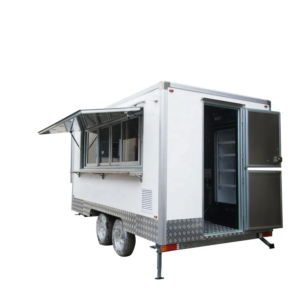 
Sale of outdoor stainless steel kiosk mobile catering trailer mobile pizza food cart for sale 