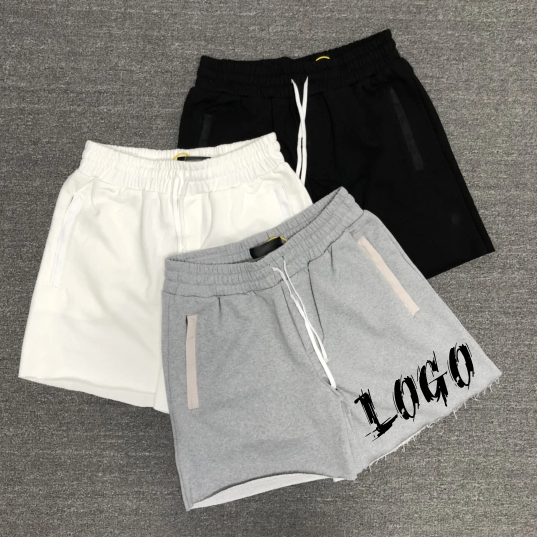 Men Shorts Wild Style Solid Color Ripped Short Pants Jogger Workout Shorts Men