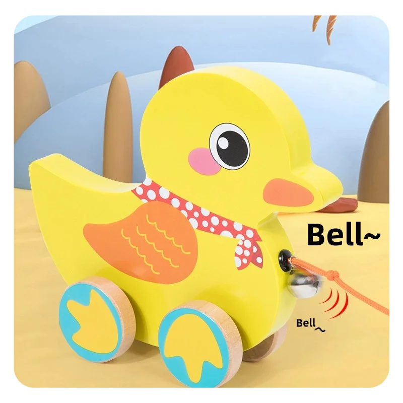 Cpc Ce Wholesale New Product Montessori Educational Toy Wooden Kids Toy Animal Pull Car Toy For Toddlers