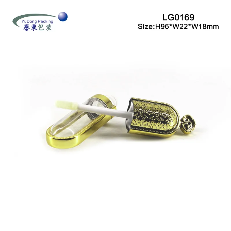 Frosted royal style crown cover luxury pink  lip gloss tube lip gloss tubes with wands