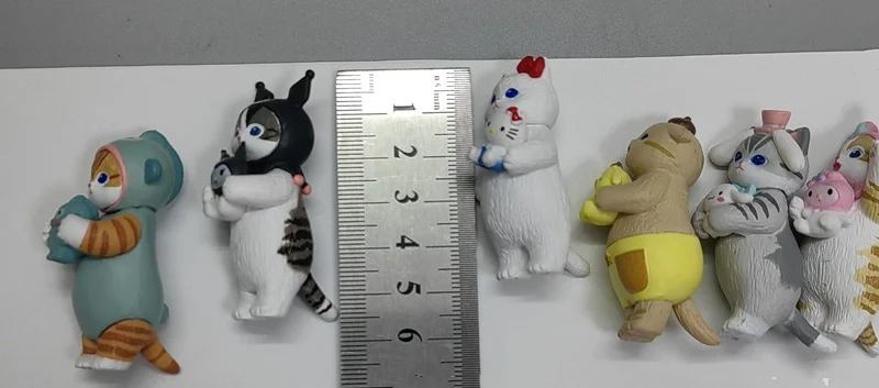 DHF1100 Wholesale kawaii cartoon Pompompurin Kuromi Melody&mofusand series figure toys anime Hangyodon figure gift