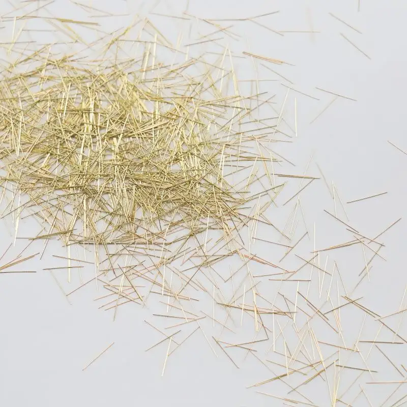 Professional Supply Brass Coated Metal Straight Steel Fiber UHPC Copper Coated Micro Steel Fiber Building Materials