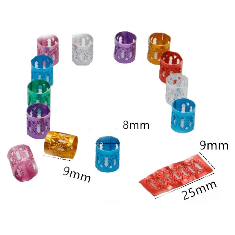 100pcs hair beads for synthetic braid hair decoration accessories dreadlocks braiding hair cuffs