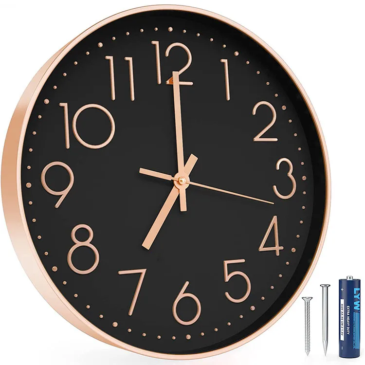 11.8inch Accurate wall clocks precise quartz sweep movement large silent decorative hanging clock for living room