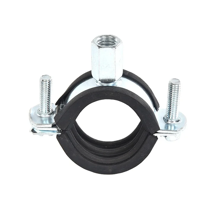 Two screw quick locking 2 inch 73-78 mm rubber lined pipe clamp