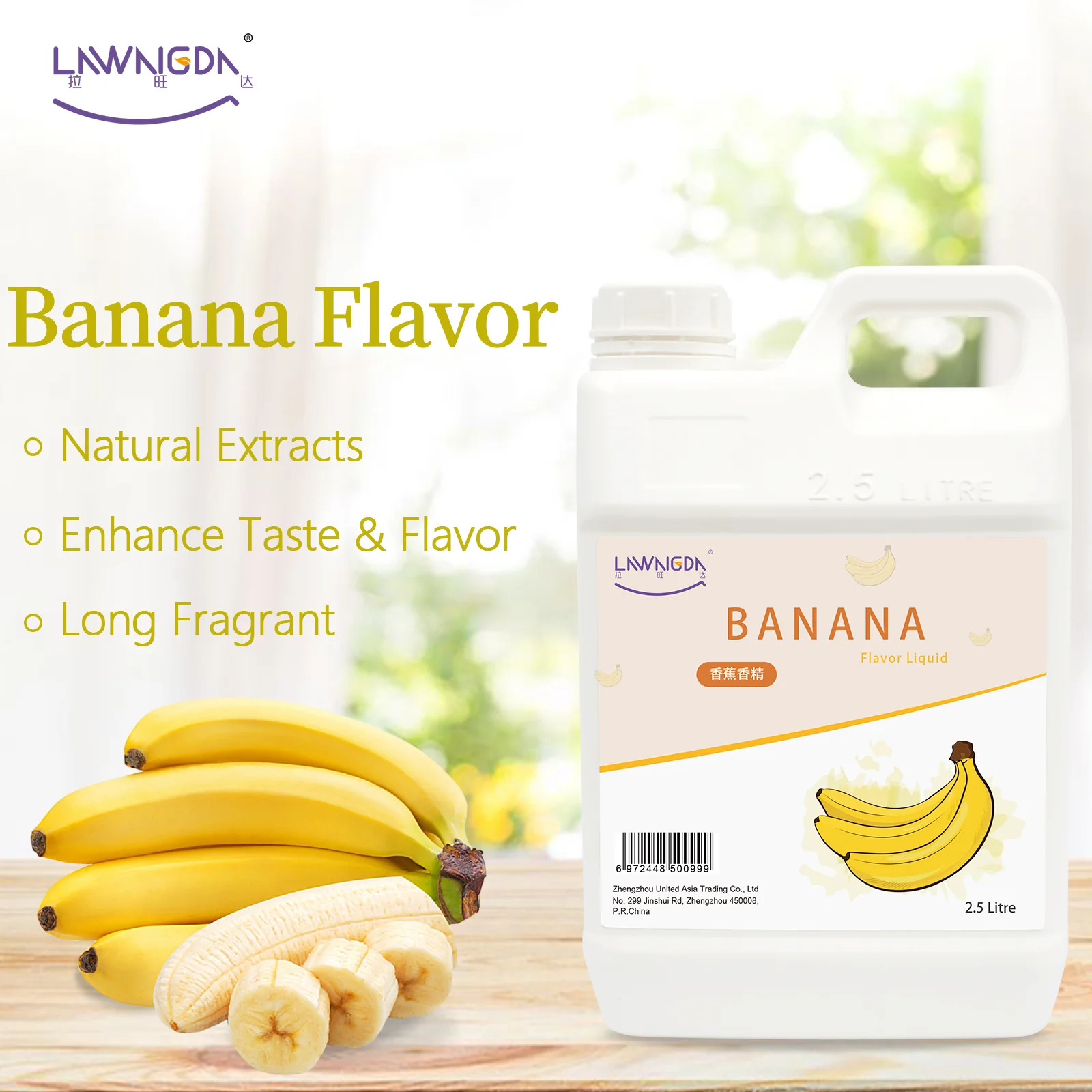 halal oil based heat stable Flavour free samples High Quality Food Grade Banana Flavor Liquid for food & beverage 1L 500ML 2.5L