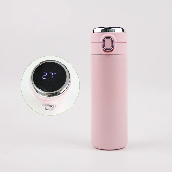 Hot Sale 420ml One Touch Open Stainless Steel Smart Thermos Bottle Thermal Smart Water Bottle With LED Temperature Display Cap