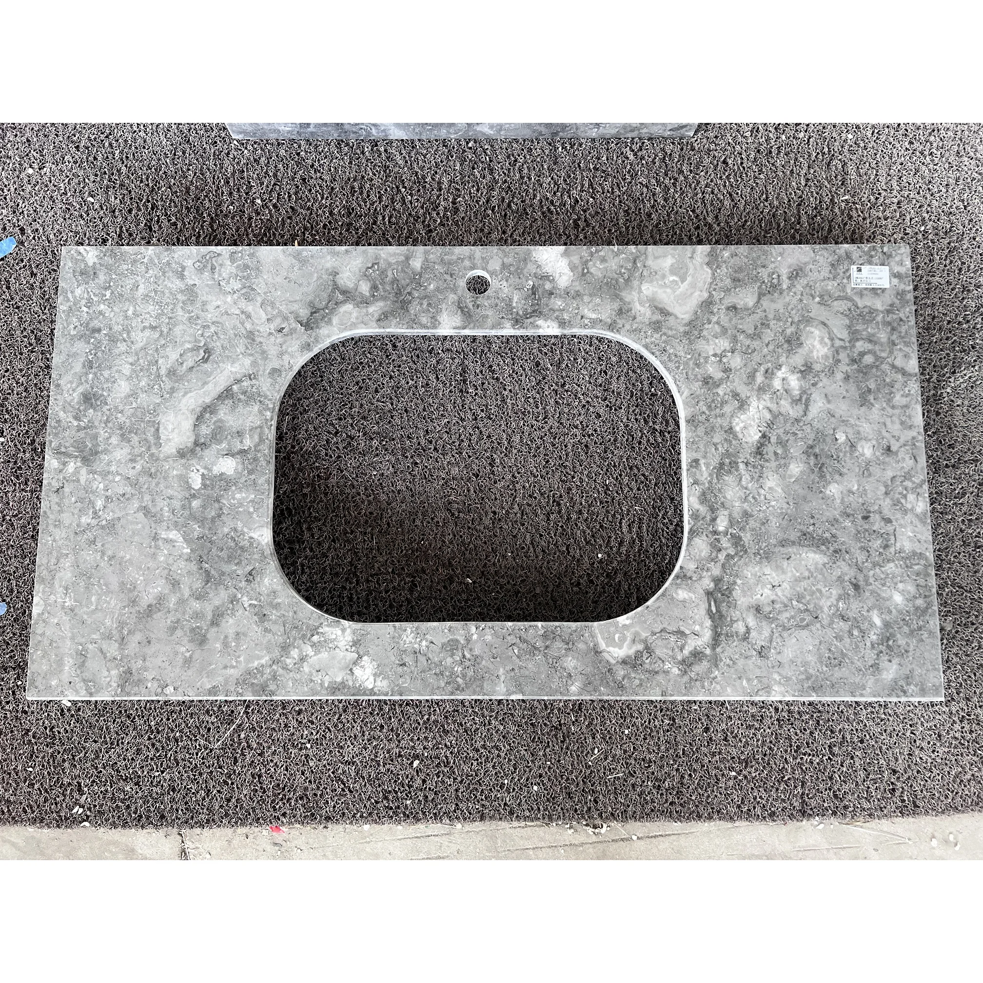 Modern Marble For Hotel Grey Natural Marble Stone Vanity Tops Bathroom Countertops, Vanity Tops For Villa Real Stone Vanities