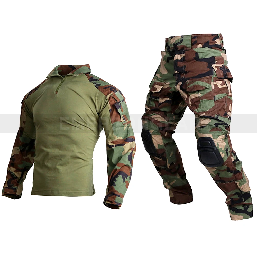 Emersongear камуфляжная тренировочная боевая одежда костюм армейские тактические рубашки брюки G3 военная Униформа