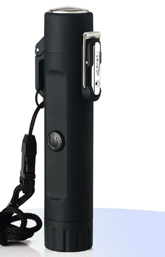 Outdoor Waterproof Emergency Light With Illuminated Dual Arc Charging Lighter