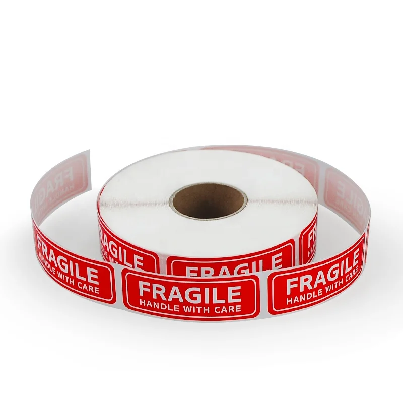 Free Sample 2X3 Inch Fragile Label Fragile Sticker Labels Fragile Warning Label