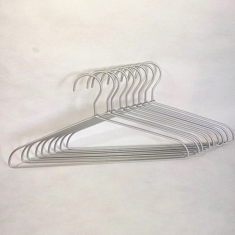 Home Heavy Duty Metal Shirt Coat Hangers 30 Pack, Aluminum Clothes Hanger with Matte finish, 43cm Silver Metal Wire Hanger