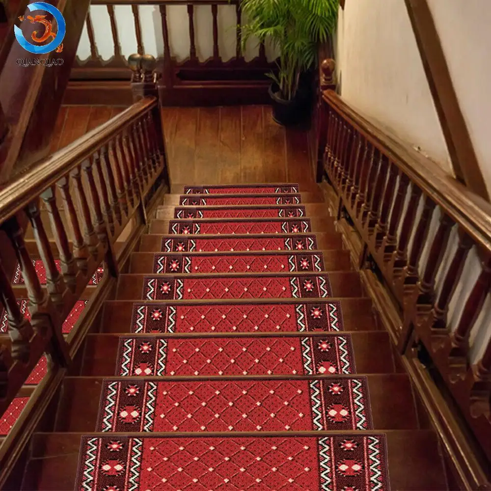 Self Adhesive Indoor Stair carpet flooring stair tread mat for home and hotel