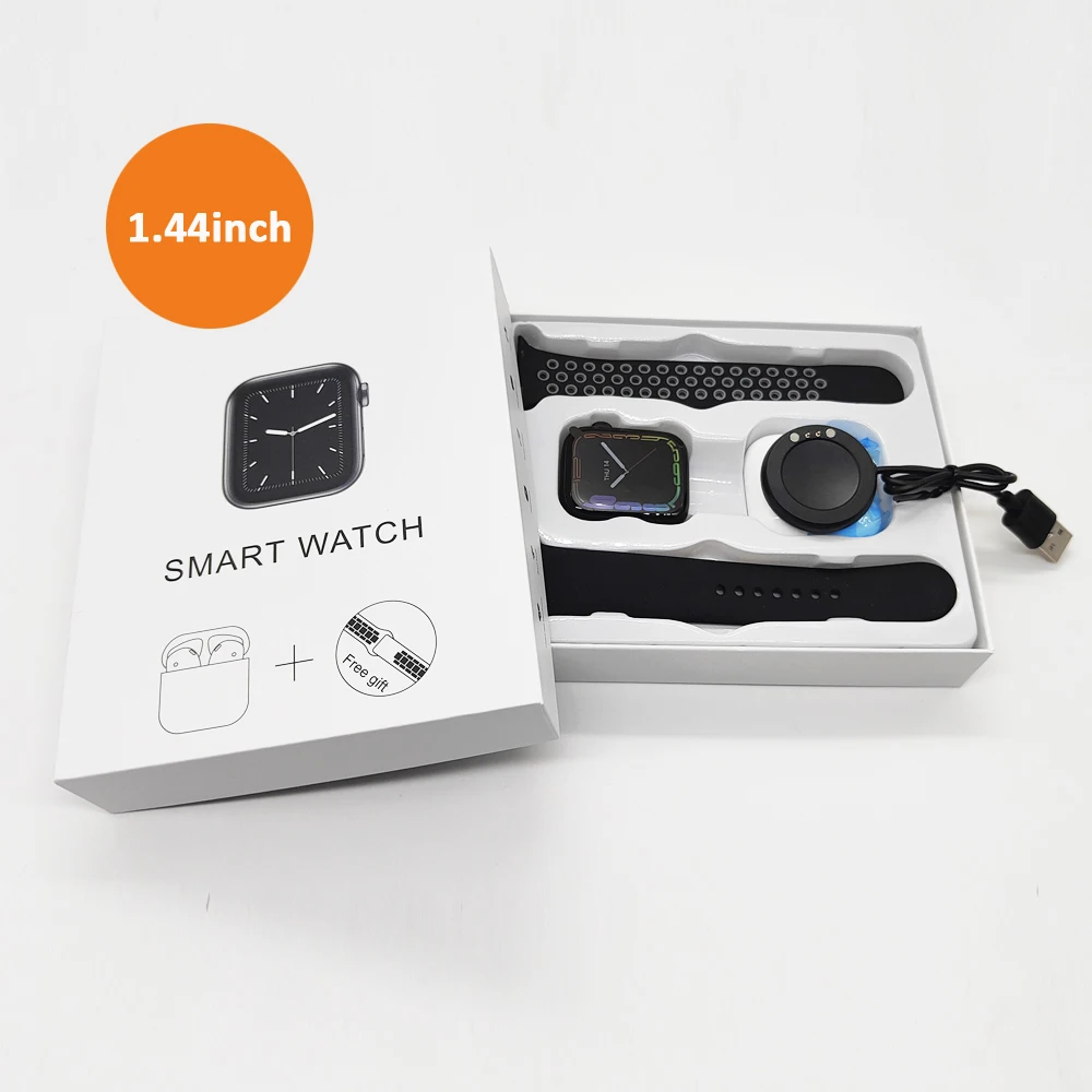 T55 Pro Max Smartwatch Box Set 2 In 1 Smartwatch Earphone Set Touch Screen Sport Watch Series 7 T55 Pro Max Smart Watch 1.44inch