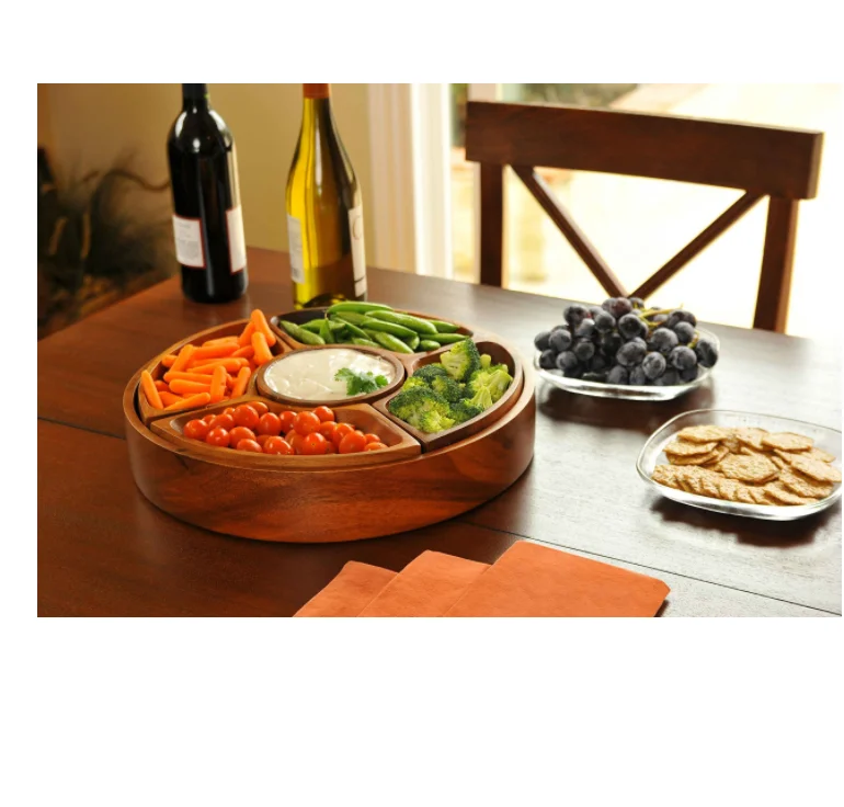 Home Chip and Dip Serving Bowl Set Parties and events Serveware Set Great for Veggies, Cheese Dip, Salsa and Hummus