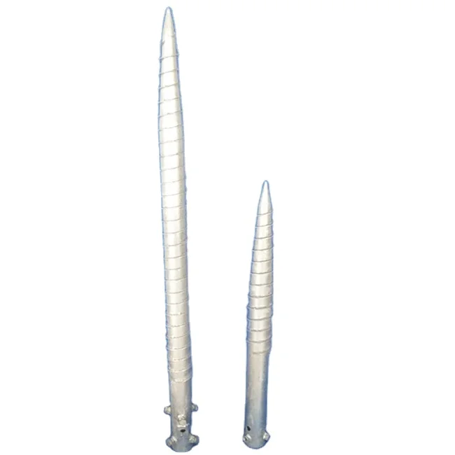 Hot dipped galvanized 68x550 mm ground screw anchor, screw piles