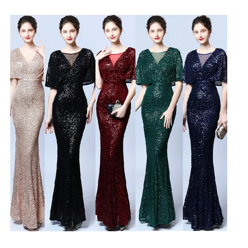 Бахрома рыбий хвост банкет элегантное темпераментное вечернее платье vestido de noite