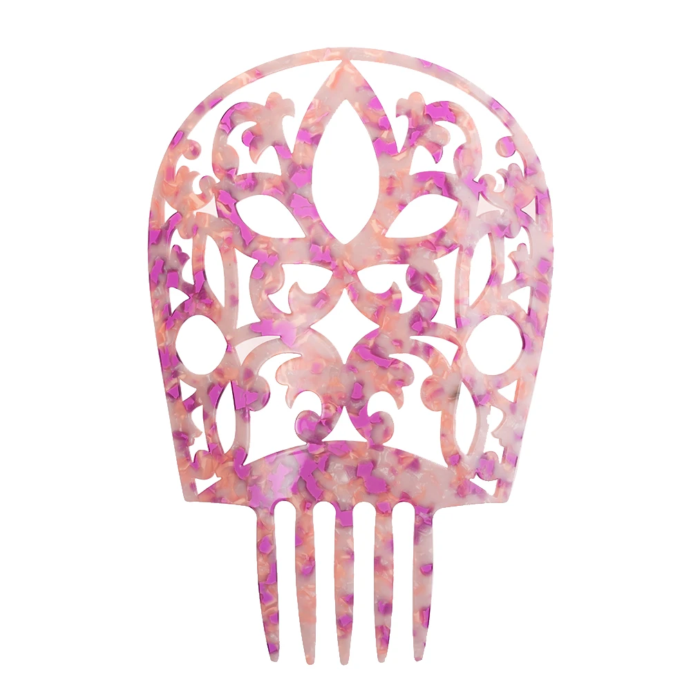 Vintage High Hair Combs Colorful Acetate Hair Accessories Faux Tortoise shell Hair clips Flamenco Headdresses Women jewelry gift