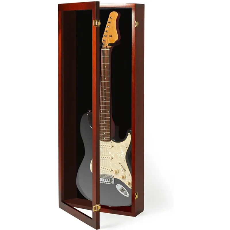 Guitar Display case Ukulele Electric Rack Stand Holder Wall Mount Cabinet